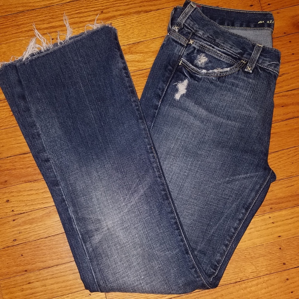 7 for all Mankind Men's DISTRESSED BOOTCUT Jeans